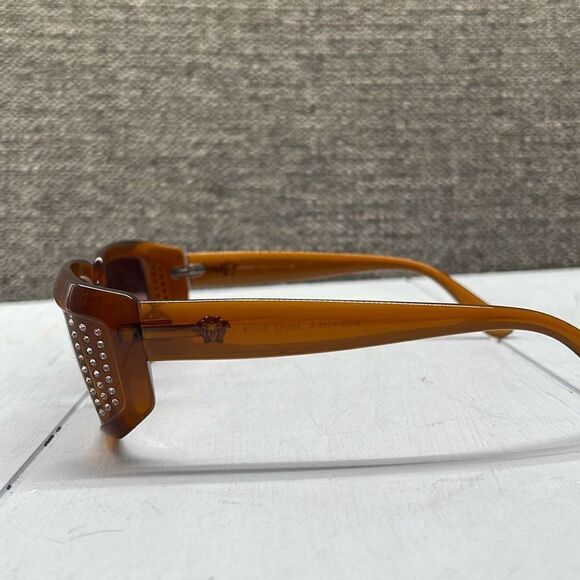 Versace Sunglasses Womans Rectangular Frame Bling Y2k‎ Gradient Lenses W COA - Picture 2 of 15